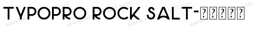 TypoPRO Rock Salt字体转换